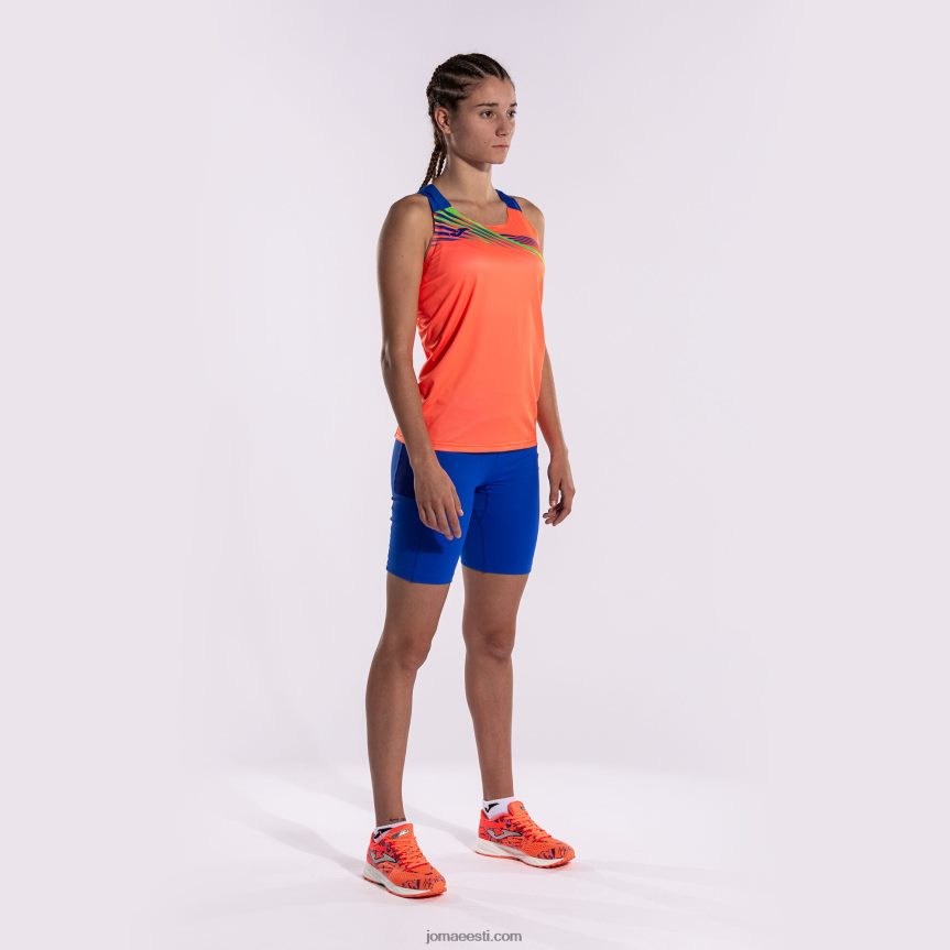 naised tank top eliit x DJNBH4060 fluorestseeruv korallisinine Joma