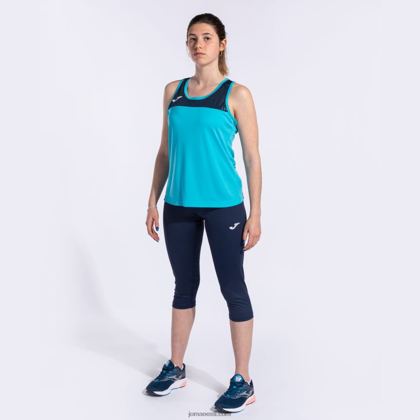 naised tank top montreal DJNBH1669 fluorestseeruv türkiissinine tumesinine Joma