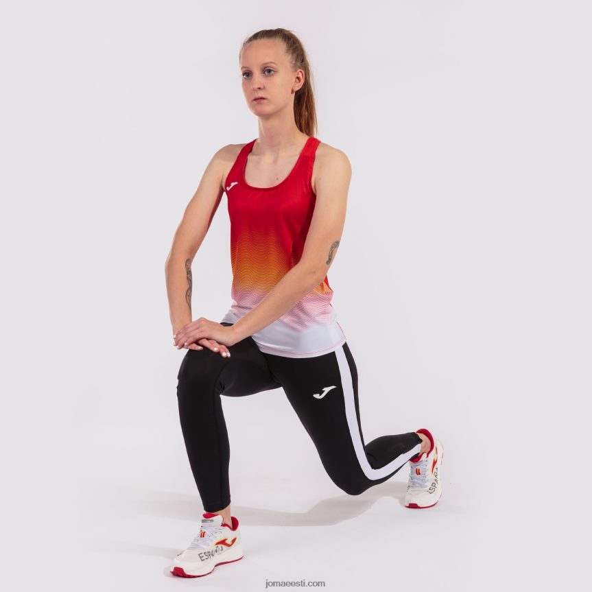 naised tanki tipp eliit vii DJNBH3703 punane valge kollane Joma