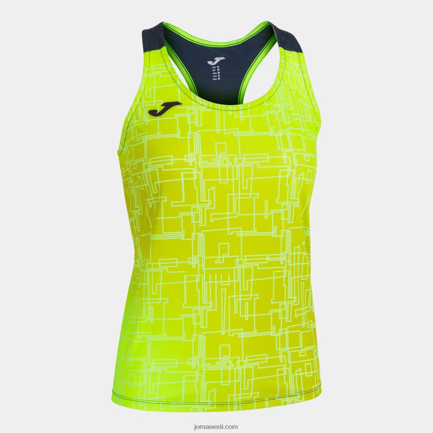 naised tanki tipp eliit viii DJNBH2657 fluorestseeruv kollane meresinine Joma