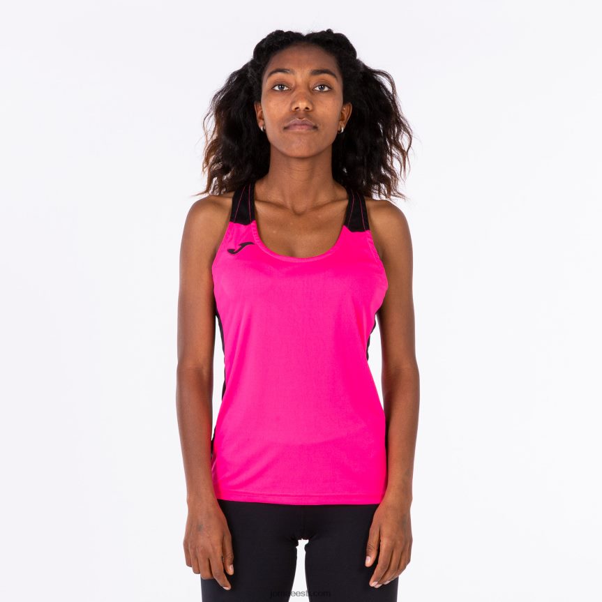 naised tanki tipprekord ii DJNBH1812 fluorestseeruv roosa must Joma
