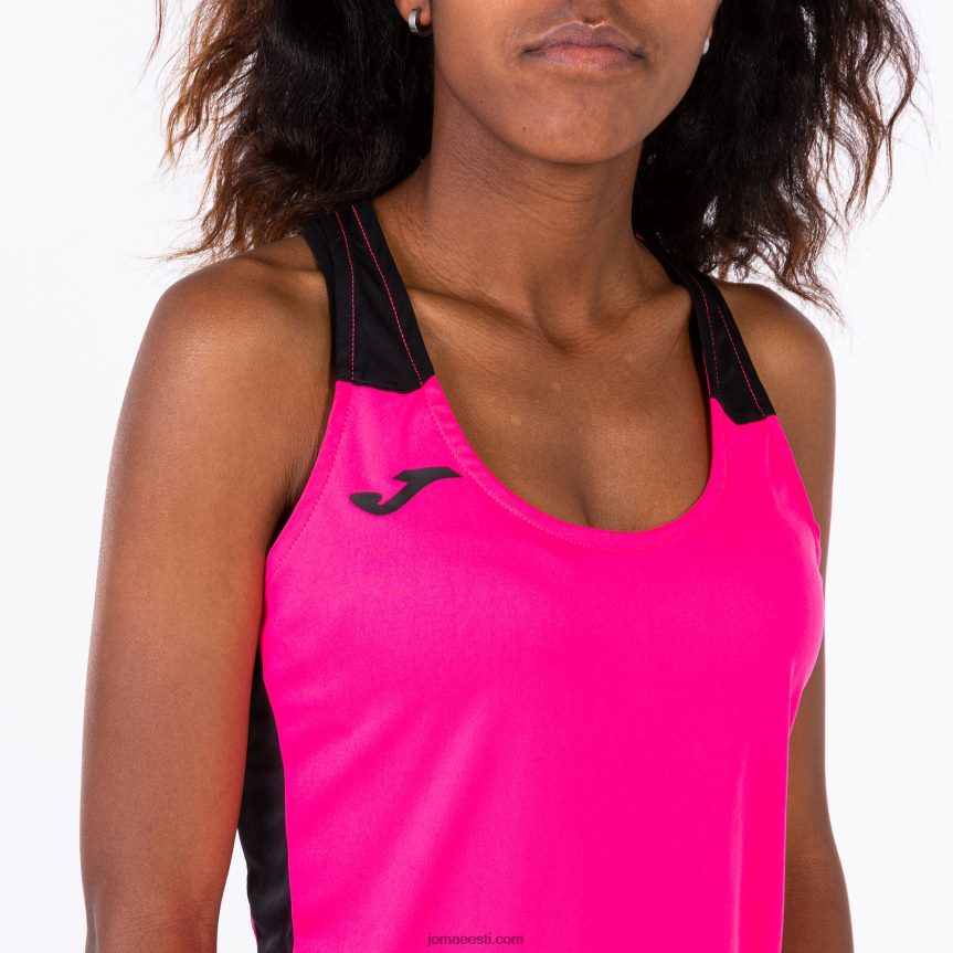 naised tanki tipprekord ii DJNBH1812 fluorestseeruv roosa must Joma