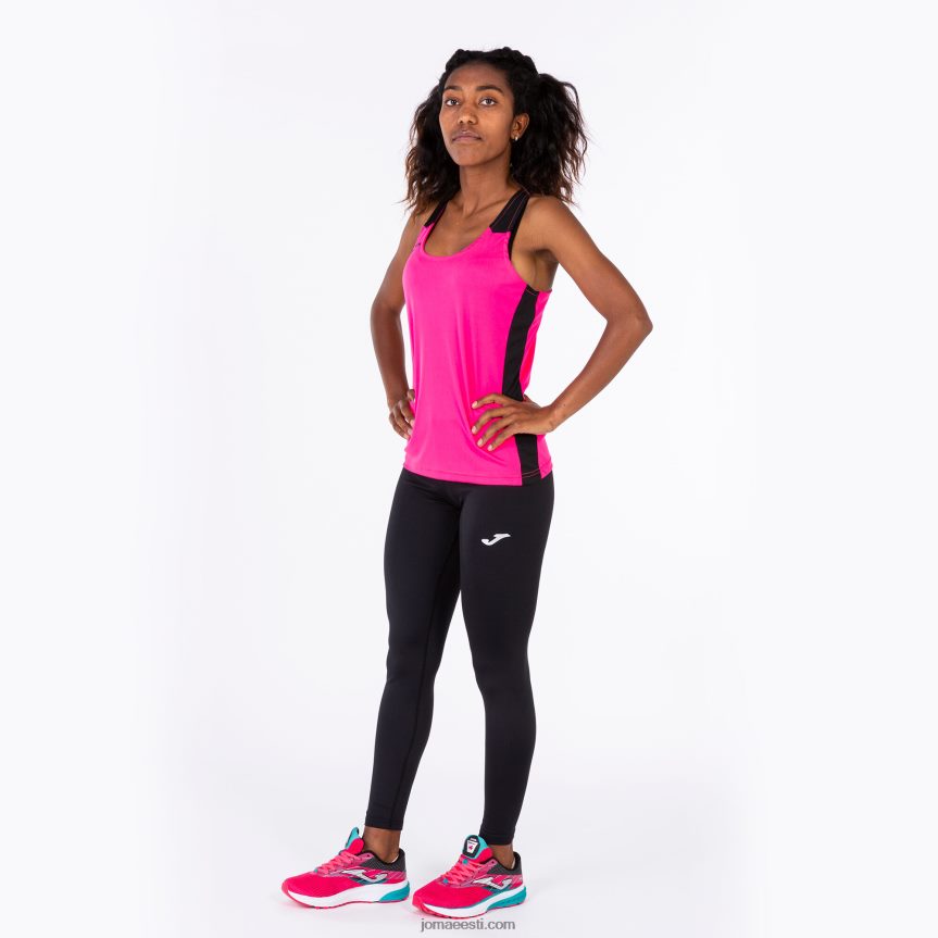naised tanki tipprekord ii DJNBH1812 fluorestseeruv roosa must Joma