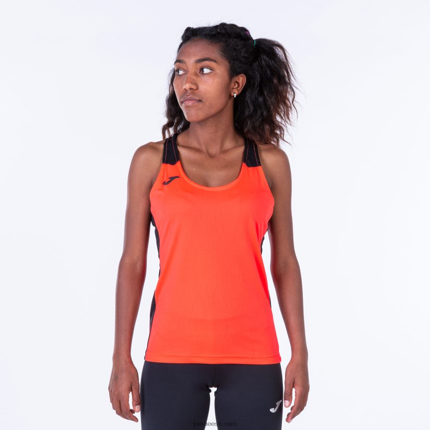 naised tanki tipprekord ii DJNBH3681 fluorestseeruv korallimust Joma