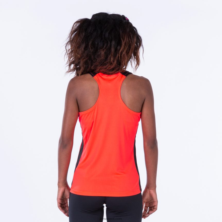 naised tanki tipprekord ii DJNBH3681 fluorestseeruv korallimust Joma