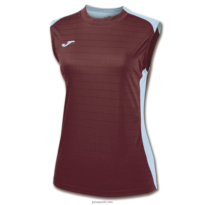 naised varrukateta t-särk campus ii DJNBH2537 Burgundia taevasinine Joma