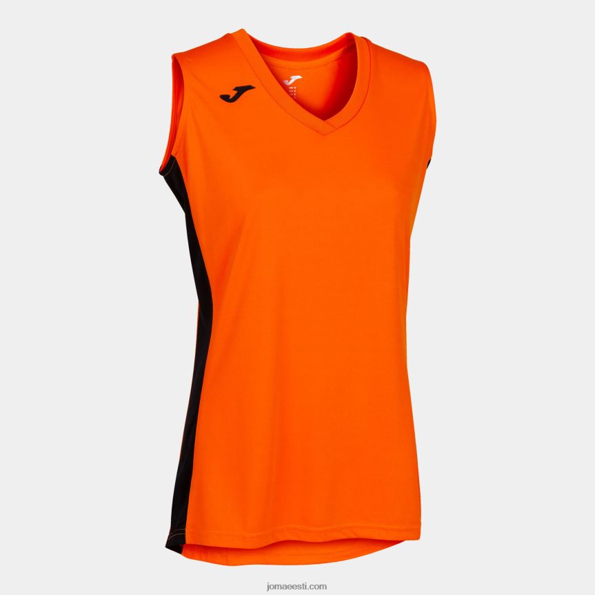 naised varrukateta t-särk cancha iii DJNBH2210 oranž must Joma