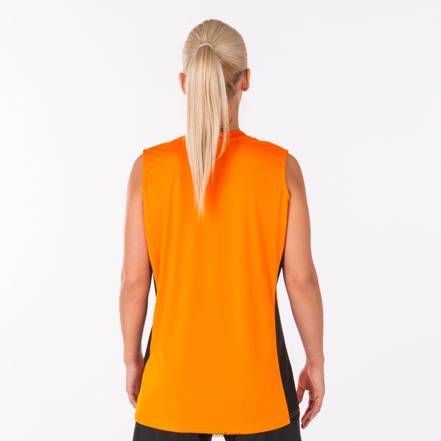 naised varrukateta t-särk cancha iii DJNBH2210 oranž must Joma