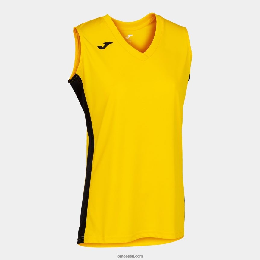 naised varrukateta t-särk cancha iii DJNBH2357 kollane must Joma