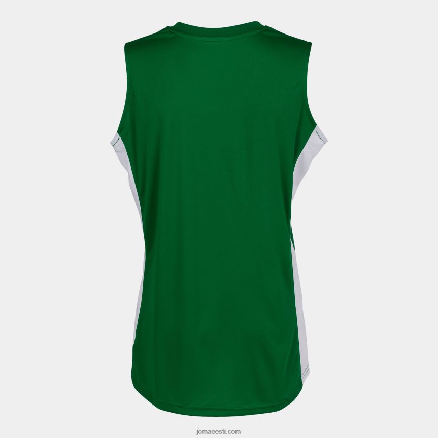 naised varrukateta t-särk cancha iii DJNBH4021 roheline valge Joma