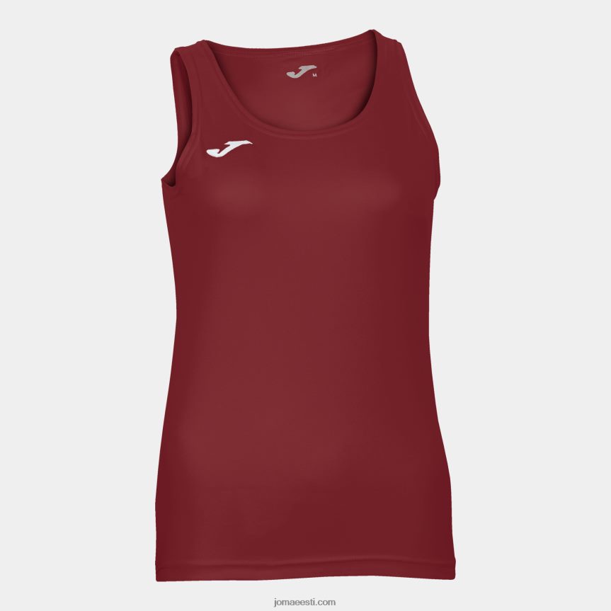 naised varrukateta t-särk diana DJNBH3658 Burgundia Joma