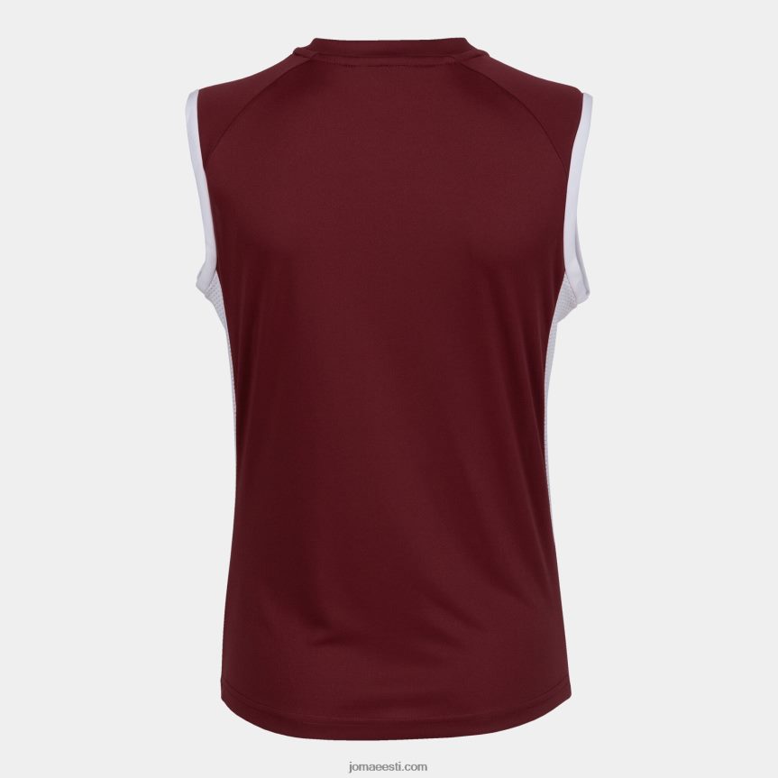 naised varrukateta t-särk supernova ii DJNBH2427 Burgundia valge Joma