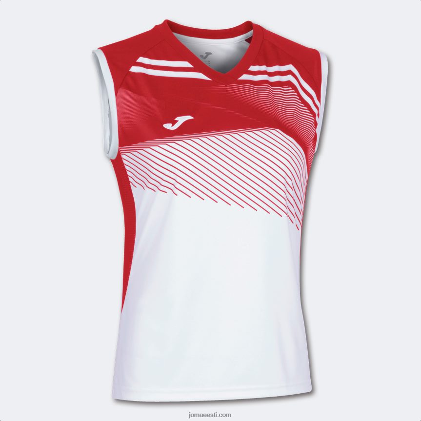 naised varrukateta t-särk supernova ii DJNBH3702 valge punane Joma