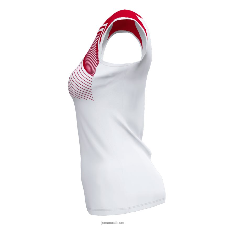 naised varrukateta t-särk supernova ii DJNBH3702 valge punane Joma
