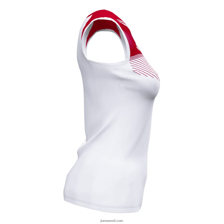 naised varrukateta t-särk supernova ii DJNBH3702 valge punane Joma
