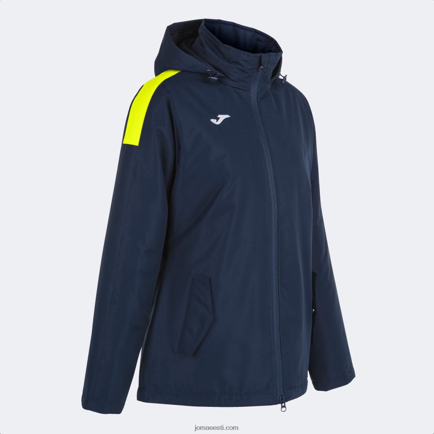 naised anorak trivor DJNBH2458 tumesinine fluorestseeruv kollane Joma